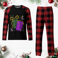 67 Mardi Gras Plaid Pajama Set Funny Six Seven Playing Cards Meme