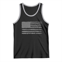 Everything is Fine Trust Your Government Tank Top Funny Political Sarcastic American Flag