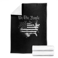 We The People Throw Blanket Vintage Grunge American Flag 4th of July 1776