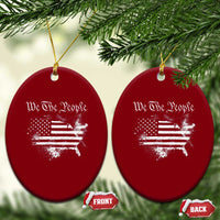 We The People Ceramic Ornament Vintage Grunge American Flag 4th of July 1776
