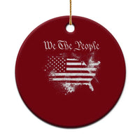 We The People Ceramic Ornament Vintage Grunge American Flag 4th of July 1776