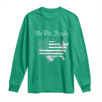 We The People Long Sleeve Shirt Vintage Grunge American Flag 4th of July 1776