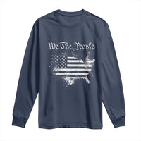 We The People Long Sleeve Shirt Vintage Grunge American Flag 4th of July 1776