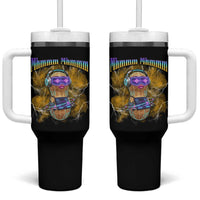 Funny Burnt Peanut Goop Tumbler With Handle DJ Music Meme