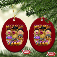 Funny Burnt Peanut Goop Ceramic Ornament Bungulato 90s Bootleg Meme Trendy