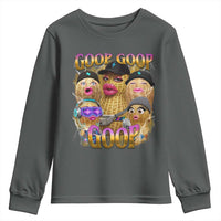Funny Burnt Peanut Goop Youth Sweatshirt Bungulato 90s Bootleg Meme Trendy