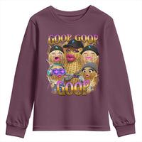 Funny Burnt Peanut Goop Youth Sweatshirt Bungulato 90s Bootleg Meme Trendy