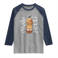Funny Burnt Peanut Bungulator Raglan Shirt Mhmmm Goop Goop