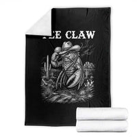 Yee Claw Lobster Throw Blanket Funny Crawfish Western Meme