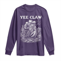 Yee Claw Lobster Long Sleeve Shirt Funny Crawfish Western Meme