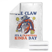 Yee Claw Lobster Throw Blanket It's a Crawfish Kinda Day Summer Beach Vaction Gift