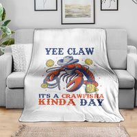 Yee Claw Lobster Throw Blanket It's a Crawfish Kinda Day Summer Beach Vaction Gift
