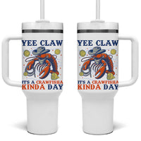 Yee Claw Lobster Tumbler With Handle It's a Crawfish Kinda Day Summer Beach Vaction Gift