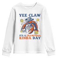 Yee Claw Lobster Youth Sweatshirt It's a Crawfish Kinda Day Summer Beach Vaction Gift