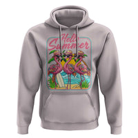 Summer Flamingo Pink Hoodie Tropical Palm Tree Beach Vacation