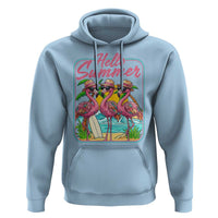 Summer Flamingo Pink Hoodie Tropical Palm Tree Beach Vacation