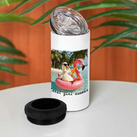 Feral Girl Summer 4 in 1 Can Cooler Tumbler Silly Goose Summer Beach Meme