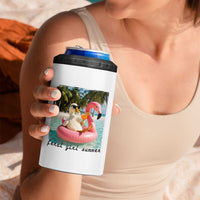 Feral Girl Summer 4 in 1 Can Cooler Tumbler Silly Goose Summer Beach Meme