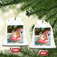 Feral Girl Summer Ceramic Ornament Silly Goose Summer Beach Meme