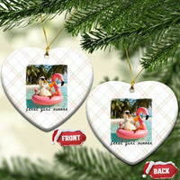 Feral Girl Summer Ceramic Ornament Silly Goose Summer Beach Meme