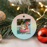 Feral Girl Summer Ceramic Ornament Silly Goose Summer Beach Meme