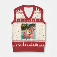 Feral Girl Summer V-Neck Knit Sweater Vest Silly Goose Summer Beach Meme
