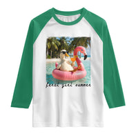 Feral Girl Summer Raglan Shirt Silly Goose Summer Beach Meme