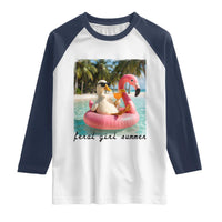 Feral Girl Summer Raglan Shirt Silly Goose Summer Beach Meme