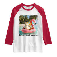 Feral Girl Summer Raglan Shirt Silly Goose Summer Beach Meme