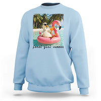 Feral Girl Summer Sweatshirt Silly Goose Summer Beach Meme