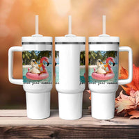 Feral Girl Summer Tumbler With Handle Silly Goose Summer Beach Meme