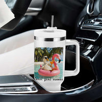 Feral Girl Summer Tumbler With Handle Silly Goose Summer Beach Meme