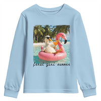 Feral Girl Summer Youth Sweatshirt Silly Goose Summer Beach Meme