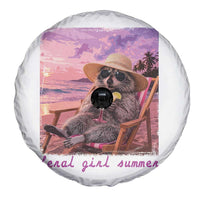 Feral Girl Summer Spare Tire Cover Funny Raccoon Summer Beach Meme