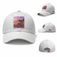 Feral Girl Summer Baseball Cap Funny Raccoon Summer Beach Meme