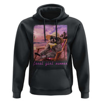 Feral Girl Summer Hoodie Funny Raccoon Summer Beach Meme