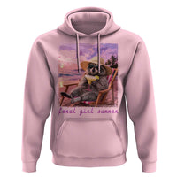 Feral Girl Summer Hoodie Funny Raccoon Summer Beach Meme