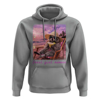 Feral Girl Summer Hoodie Funny Raccoon Summer Beach Meme