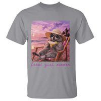 Feral Girl Summer T Shirt Funny Raccoon Summer Beach Meme