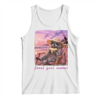 Feral Girl Summer Tank Top Funny Raccoon Summer Beach Meme