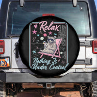Relax Nothing Is Under Control Spare Tire Cover Chill Raccoon Beach Vacation Gift