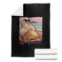 Pregnant Girl Summer Throw Blanket Silly Goose Mom Baby Announcement
