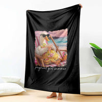 Pregnant Girl Summer Throw Blanket Silly Goose Mom Baby Announcement