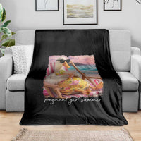 Pregnant Girl Summer Throw Blanket Silly Goose Mom Baby Announcement