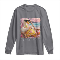 Pregnant Girl Summer Long Sleeve Shirt Silly Goose Mom Baby Announcement
