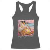 Pregnant Girl Summer Racerback Tank Top Silly Goose Mom Baby Announcement