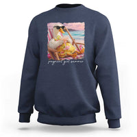 Pregnant Girl Summer Sweatshirt Silly Goose Mom Baby Announcement