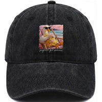 Pregnant Girl Summer Washed Cotton Baseball Cap Silly Goose Mom Baby Announcement