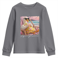 Pregnant Girl Summer Youth Sweatshirt Silly Goose Mom Baby Announcement