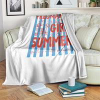 Pregnant Girl Summer Throw Blanket Funny Beach Pregnancy Announcement